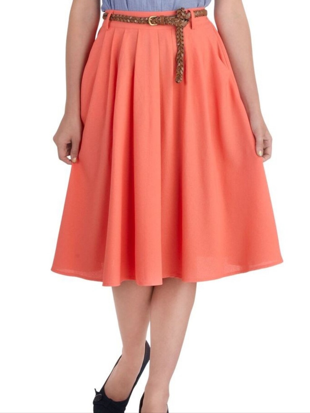 Breathtaking Tiger Lilies Skirt in Flamingo  Size LARGE